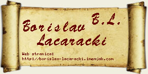 Borislav Laćarački vizit kartica